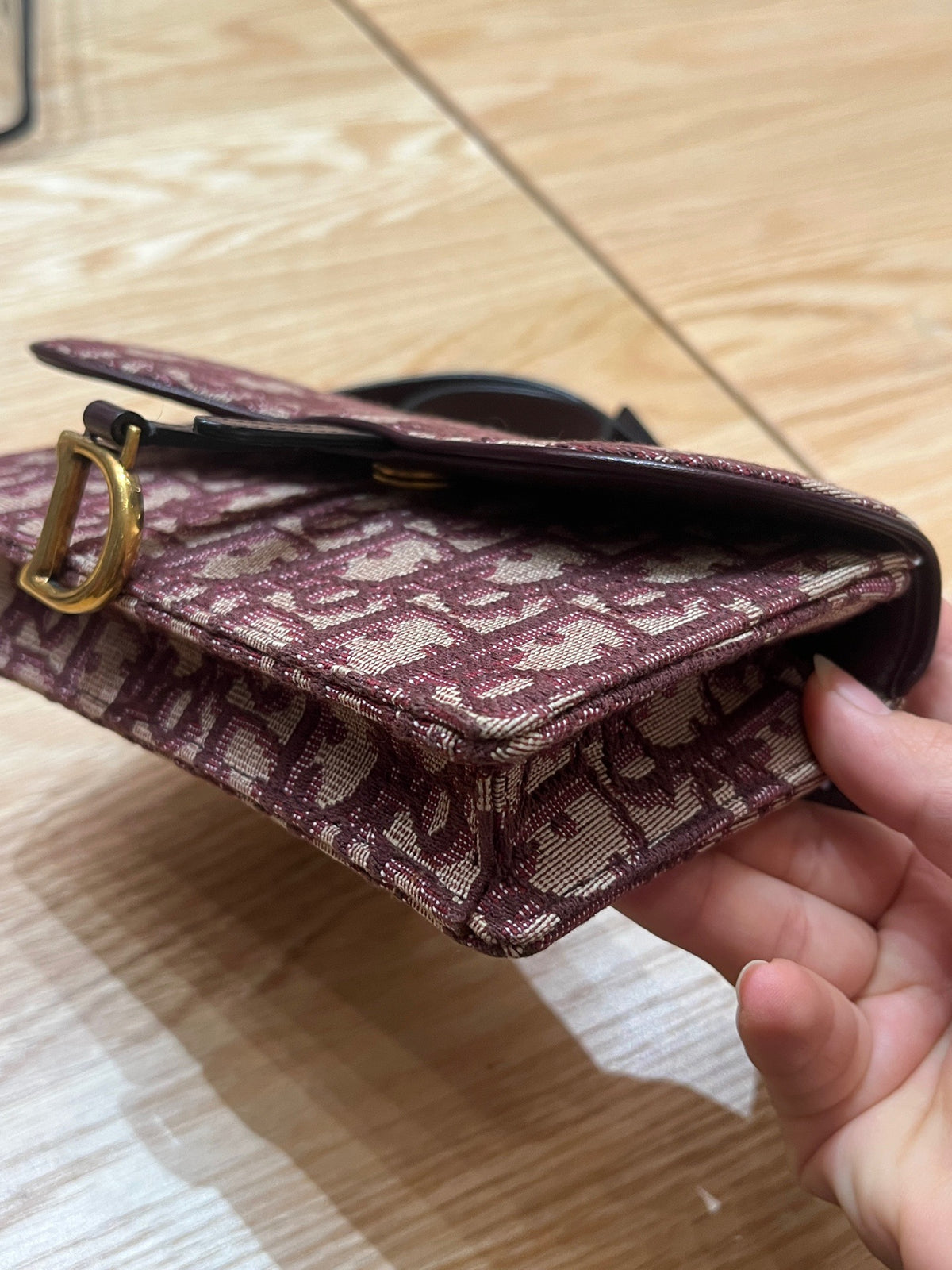 Dior - Saddle Mini - Cloth - Burgundy - (mini)