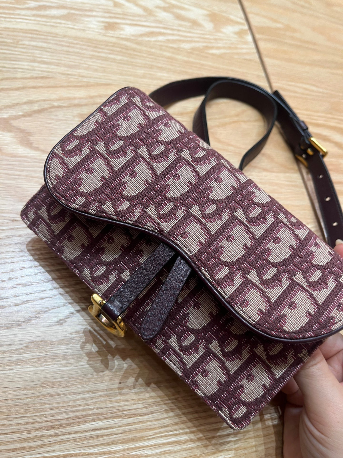 Dior - Saddle Mini - Cloth - Burgundy - (mini)