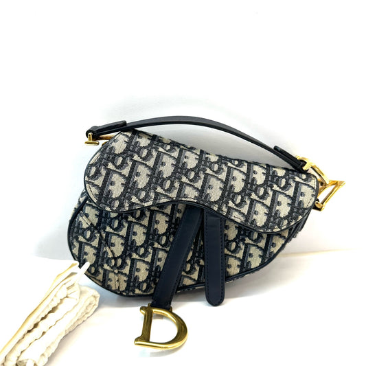Dior - Saddle Oblique - Cloth - Blue