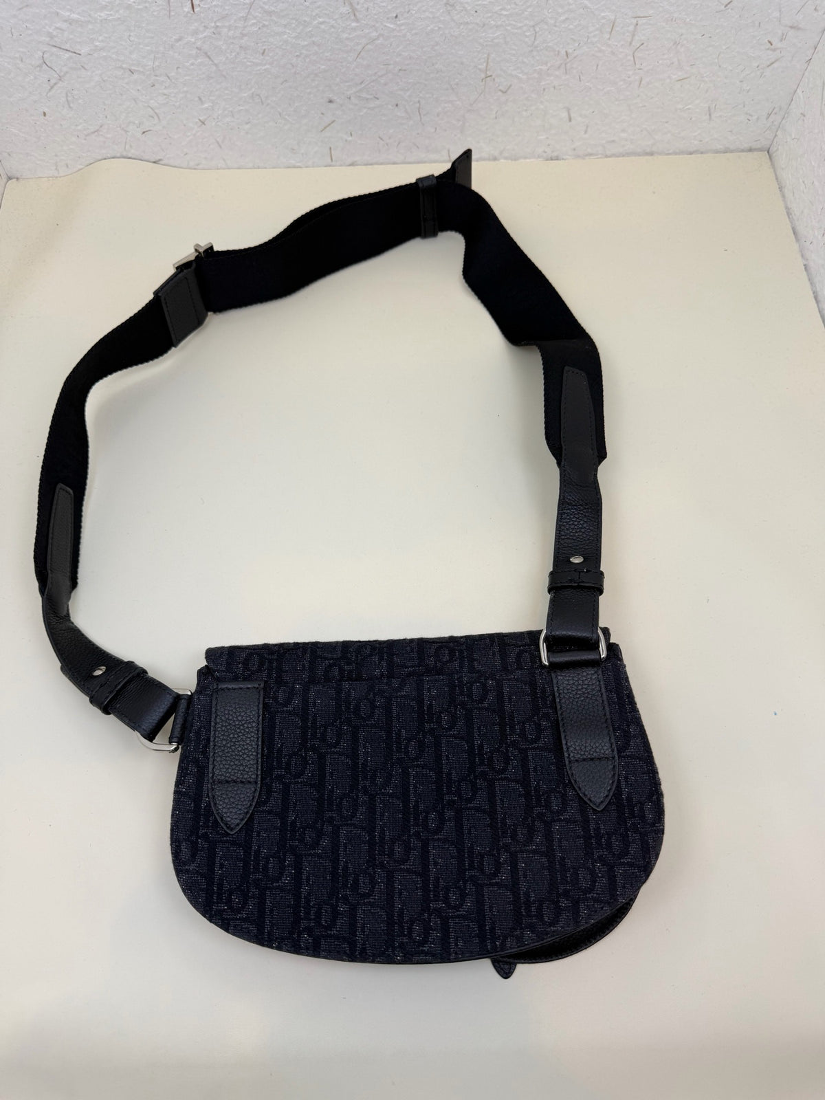 Dior - Saddle Oblique 24 cm - Cloth - Navy