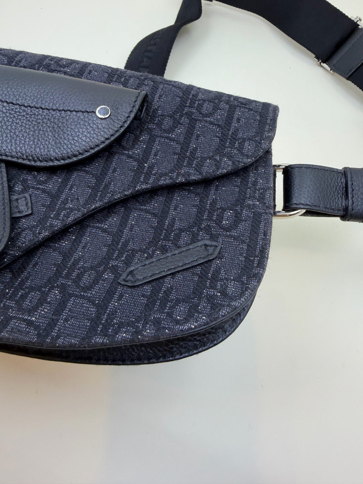 Dior - Saddle Oblique 24 cm - Cloth - Navy