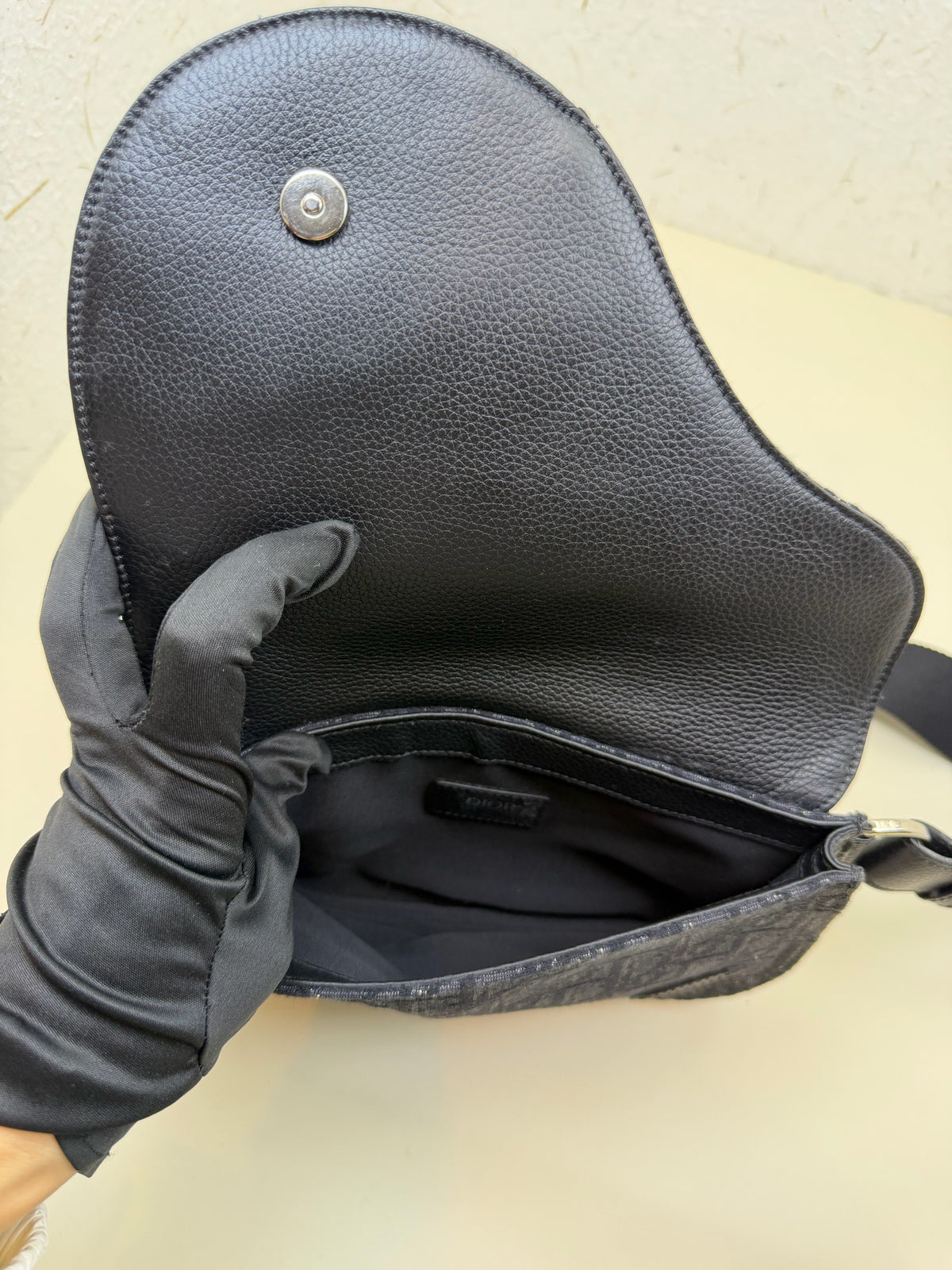 Dior - Saddle Oblique 24 cm - Cloth - Navy