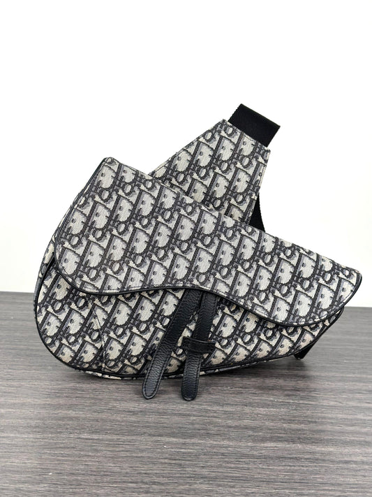 Dior - Saddle Oblique Medium - Cloth - Blue - (medium)