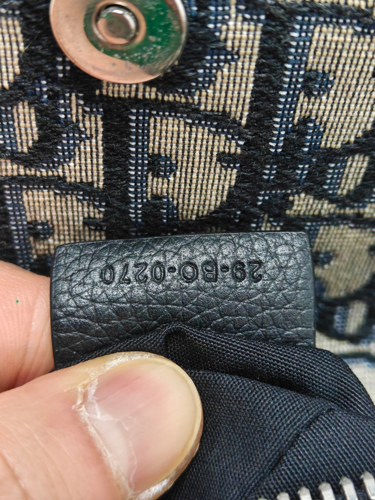 Dior - Saddle Oblique Medium - Cloth - Blue - (medium)