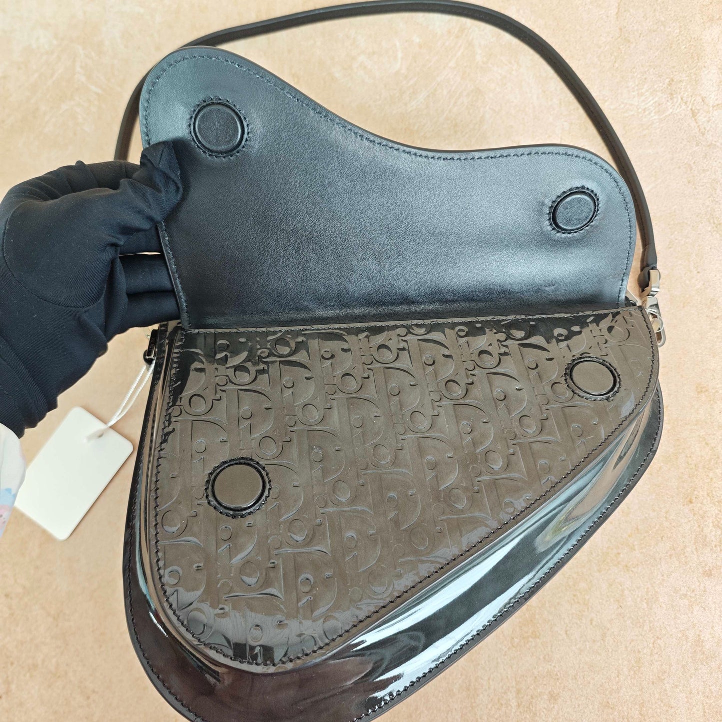 Dior - Saddle - Patent leather - Black - (small)