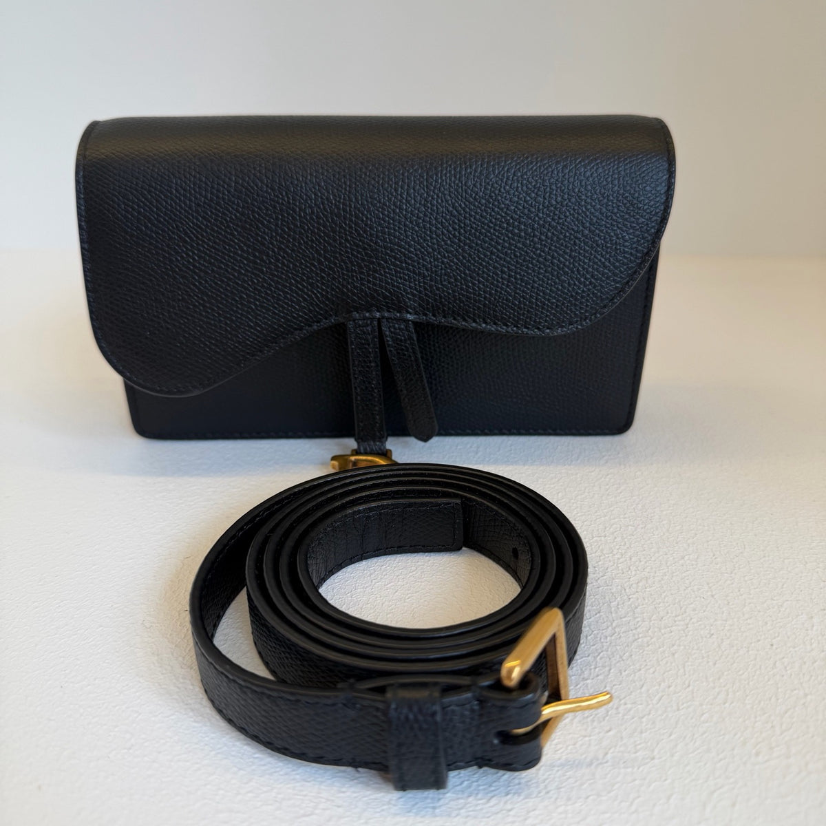Dior - Saddle Pouch - Leather - Black - (Mini)