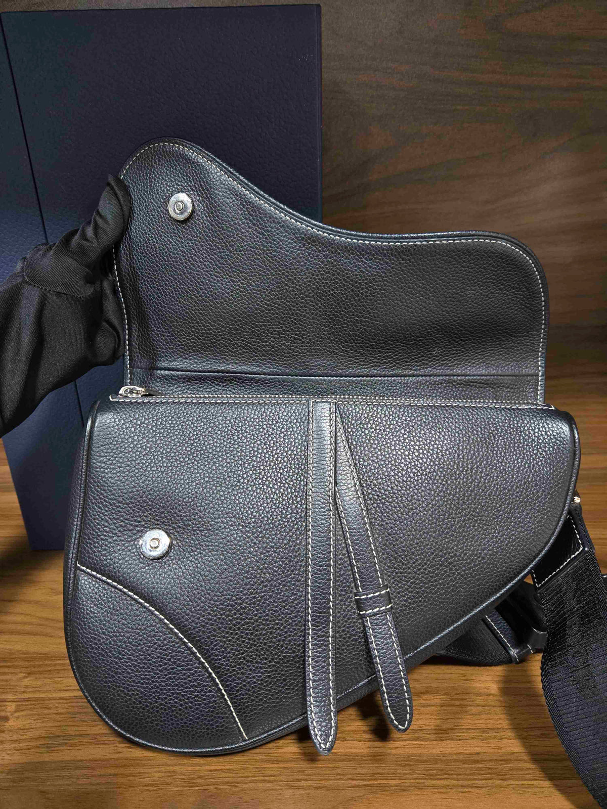 Dior - Saddle - sacai collaboration - Leather - Black