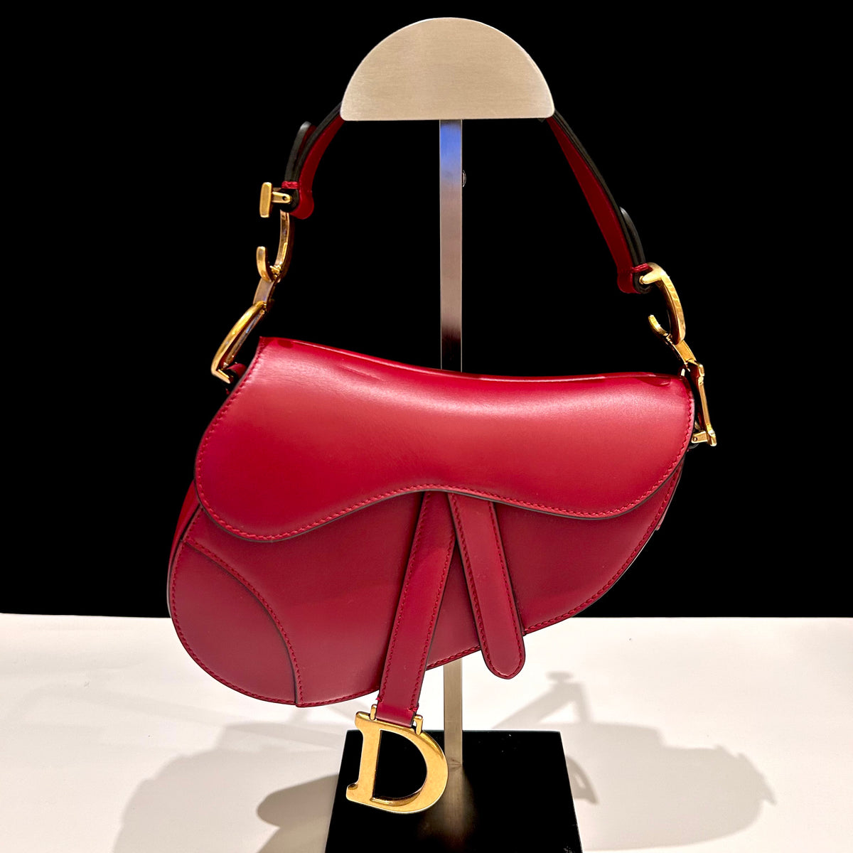 Dior - Saddle Small - Leather - Burgundy - (Small)