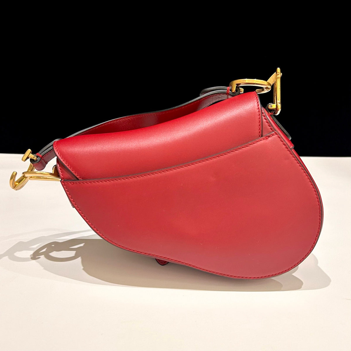 Dior - Saddle Small - Leather - Burgundy - (Small)