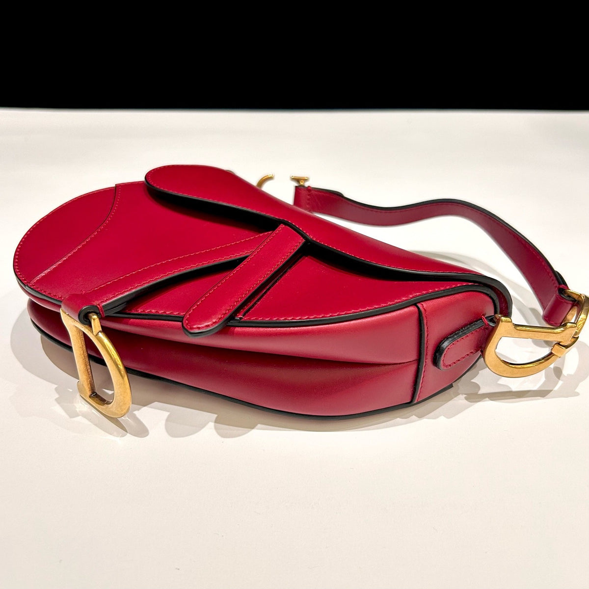 Dior - Saddle Small - Leather - Burgundy - (Small)