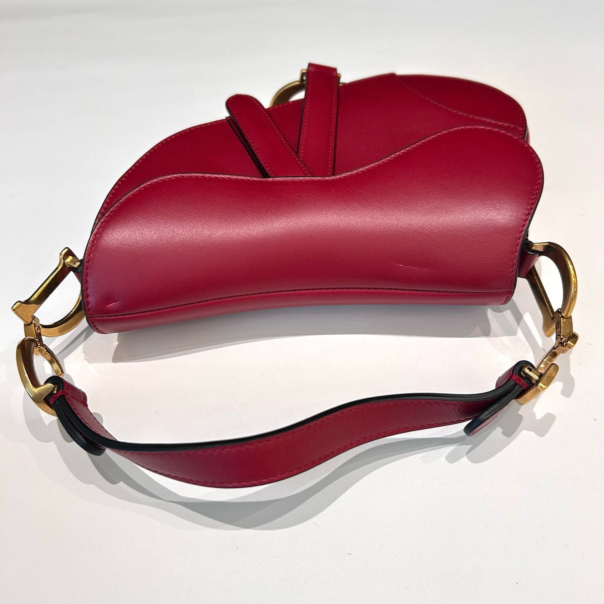 Dior - Saddle Small - Leather - Burgundy - (Small)