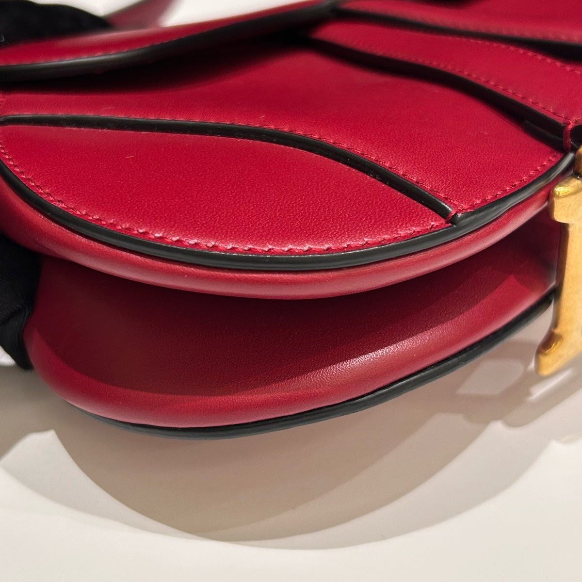 Dior - Saddle Small - Leather - Burgundy - (Small)