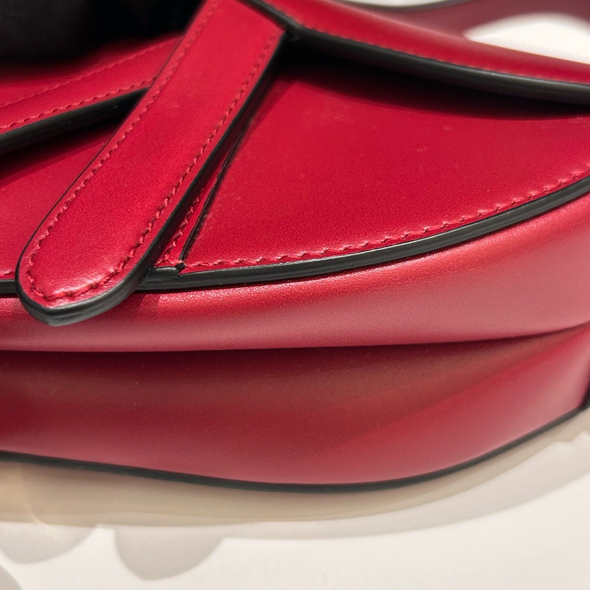 Dior - Saddle Small - Leather - Burgundy - (Small)