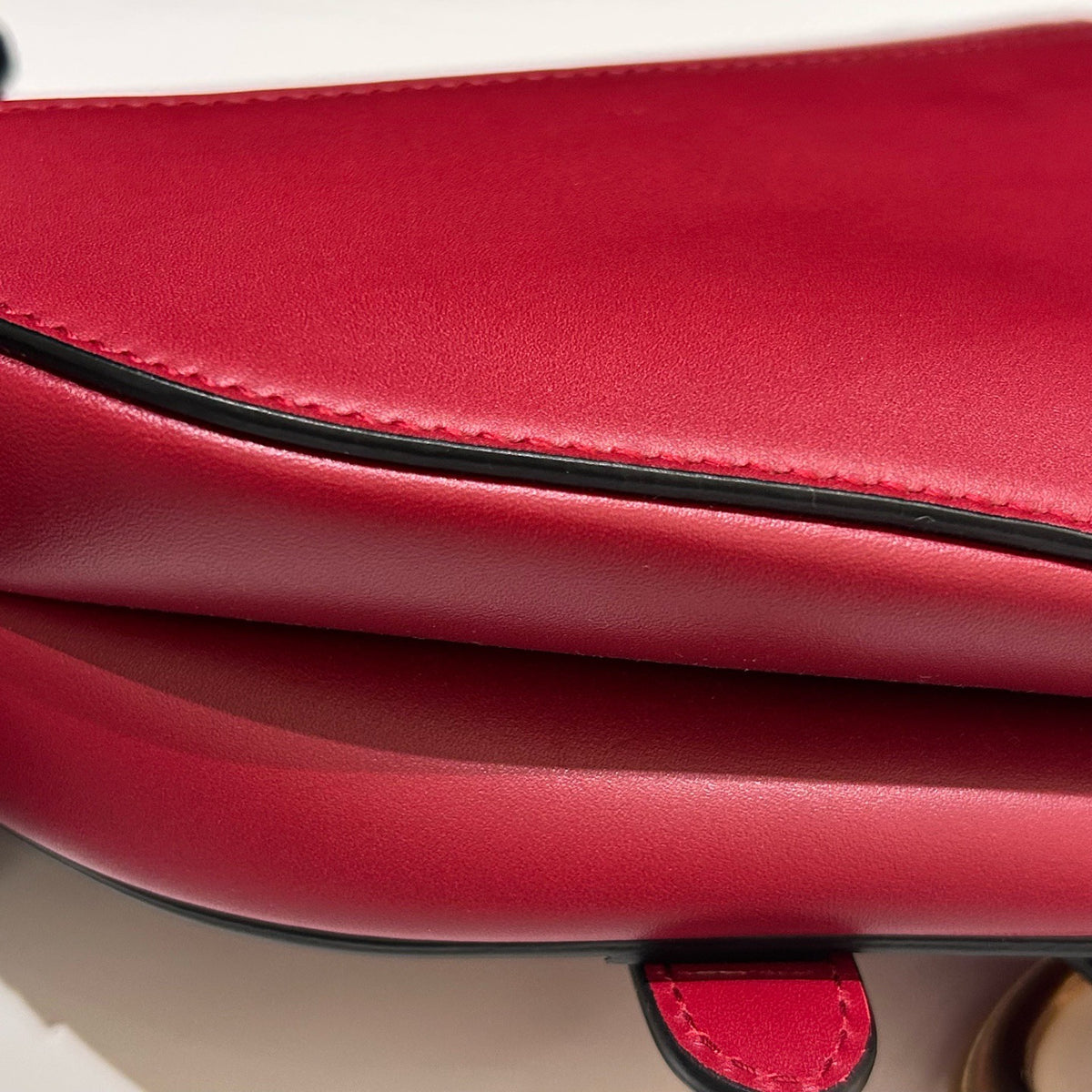 Dior - Saddle Small - Leather - Burgundy - (Small)