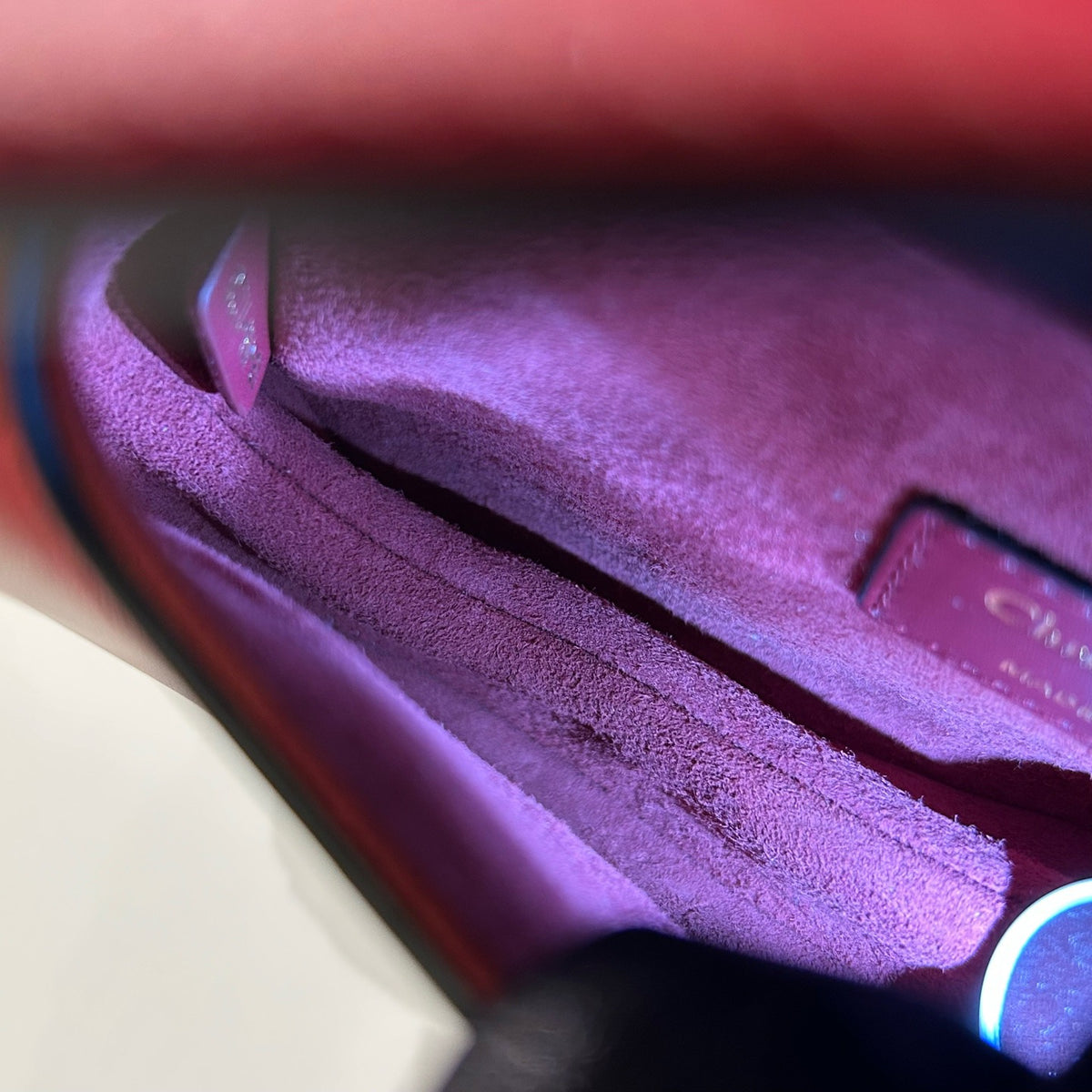 Dior - Saddle Small - Leather - Burgundy - (Small)