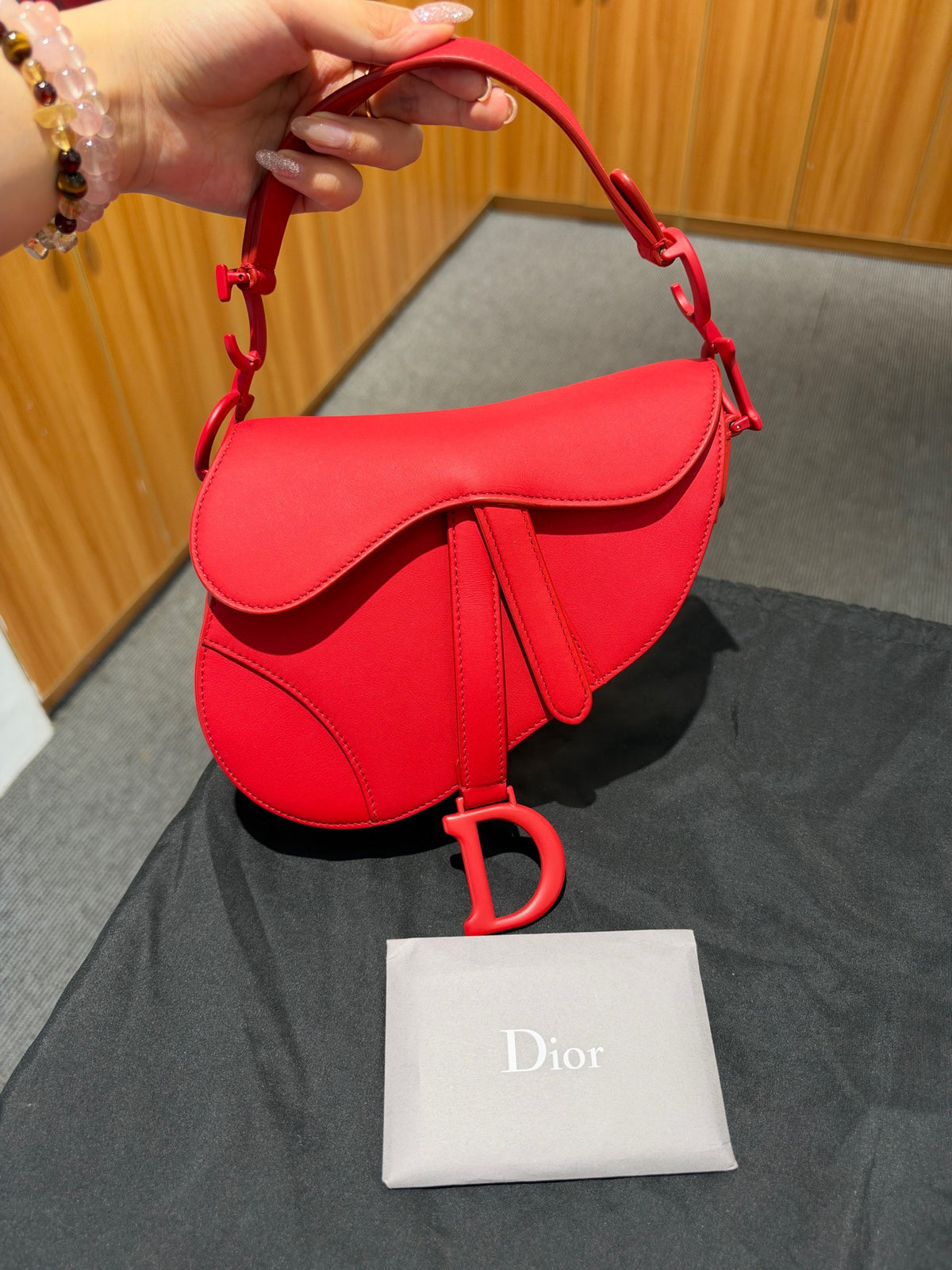 Dior - Saddle Small - Leather - Red - (small)
