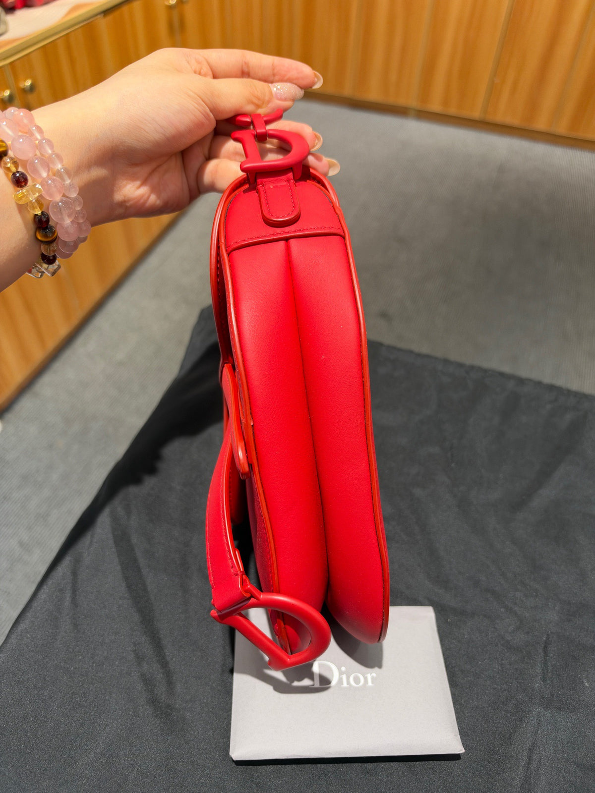 Dior - Saddle Small - Leather - Red - (small)