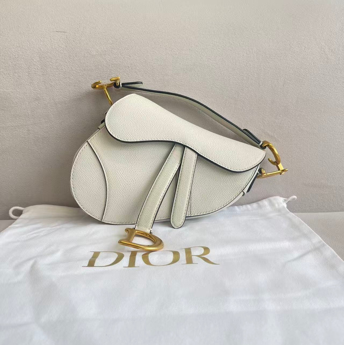 Dior - Saddle Small - Leather - White - (small)