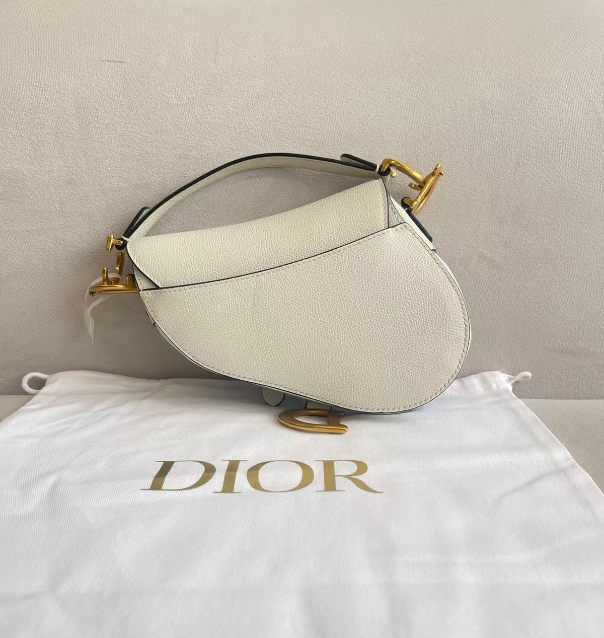Dior - Saddle Small - Leather - White - (small)