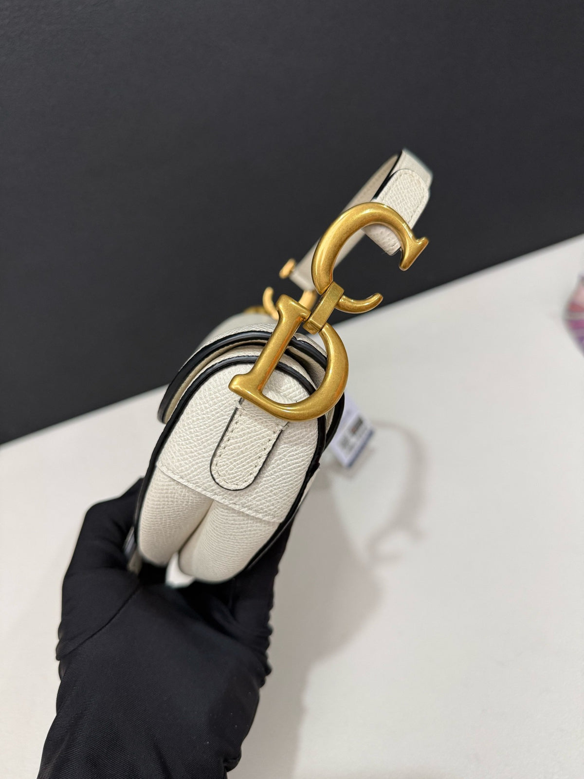 Dior - Saddle Small - Leather - White - (small)