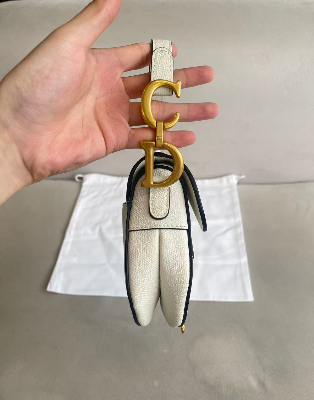 Dior - Saddle Small - Leather - White - (small)