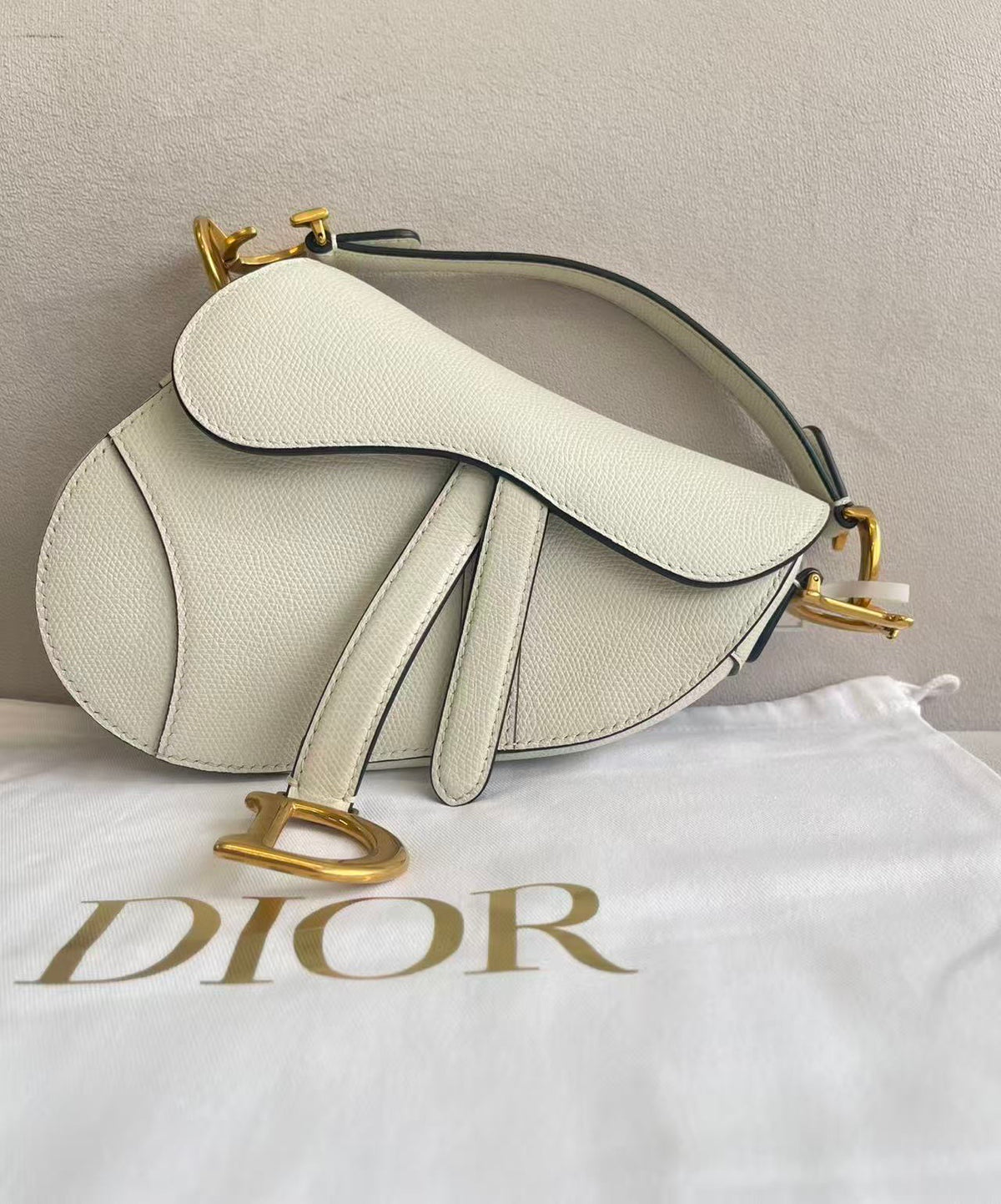 Dior - Saddle Small - Leather - White - (small)