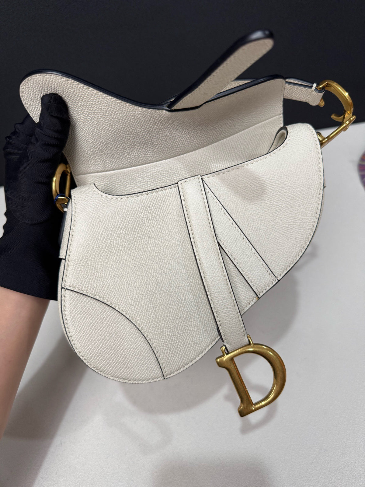 Dior - Saddle Small - Leather - White - (small)