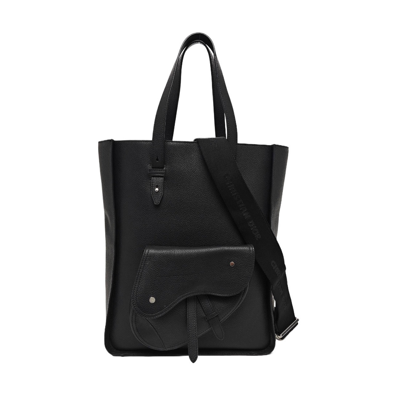 Dior - Saddle Tote - Leather - Black - (large)