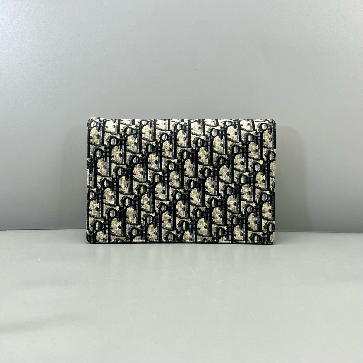 Dior - Saddle Wallet on Chain - Cloth - Blue - (mini)