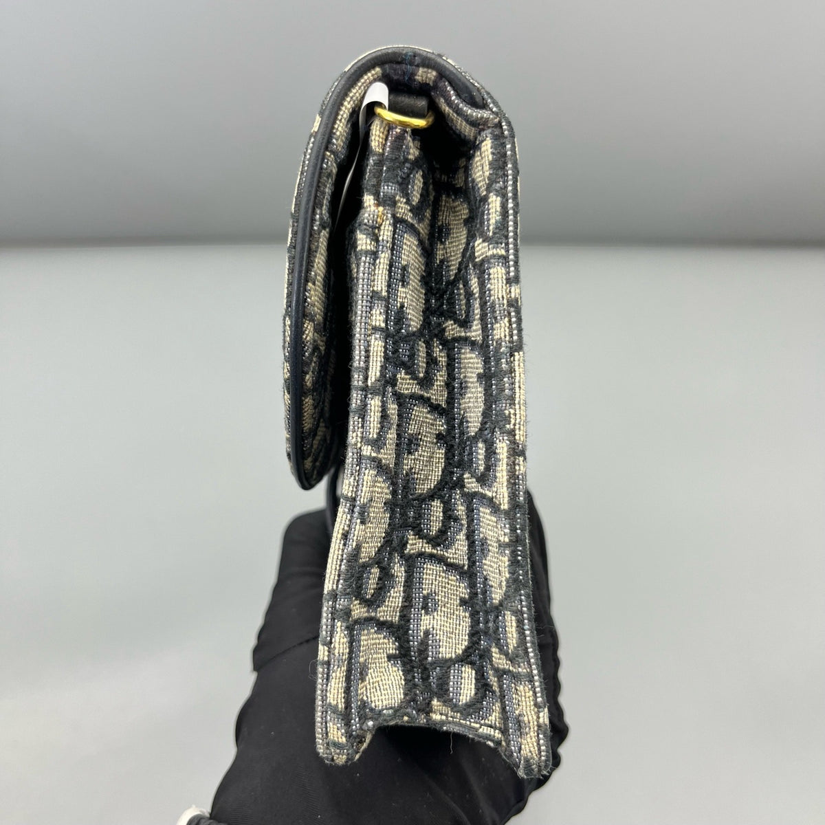 Dior - Saddle Wallet on Chain - Cloth - Blue - (mini)