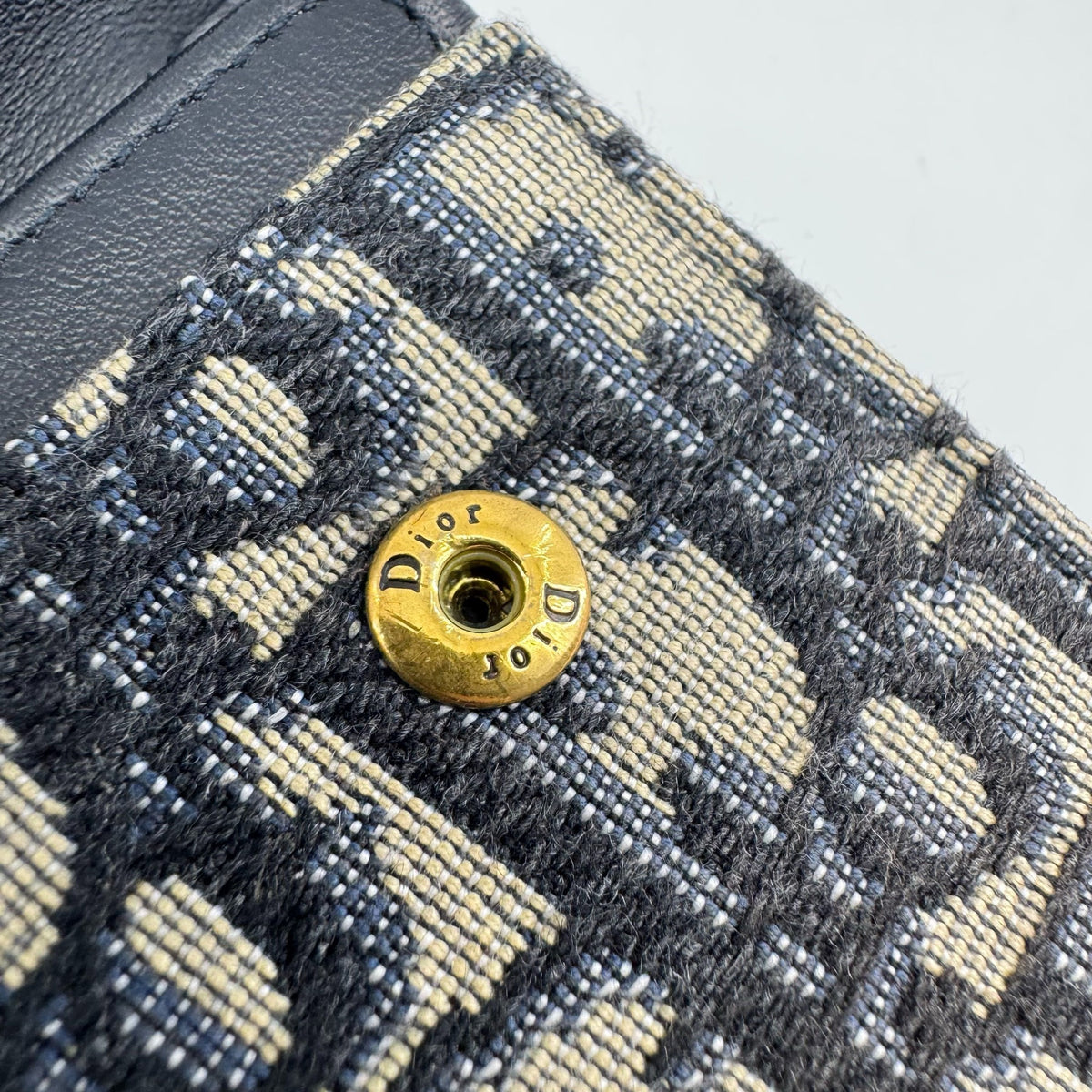 Dior - Saddle Wallet on Chain - Cloth - Blue - (mini)