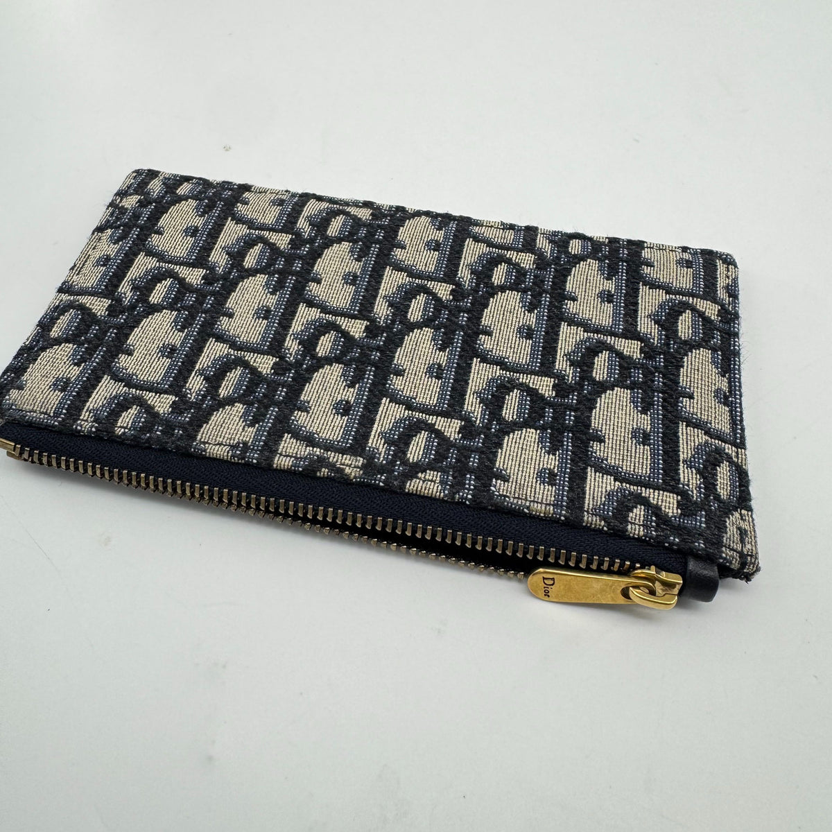 Dior - Saddle Wallet on Chain - Cloth - Blue - (mini)
