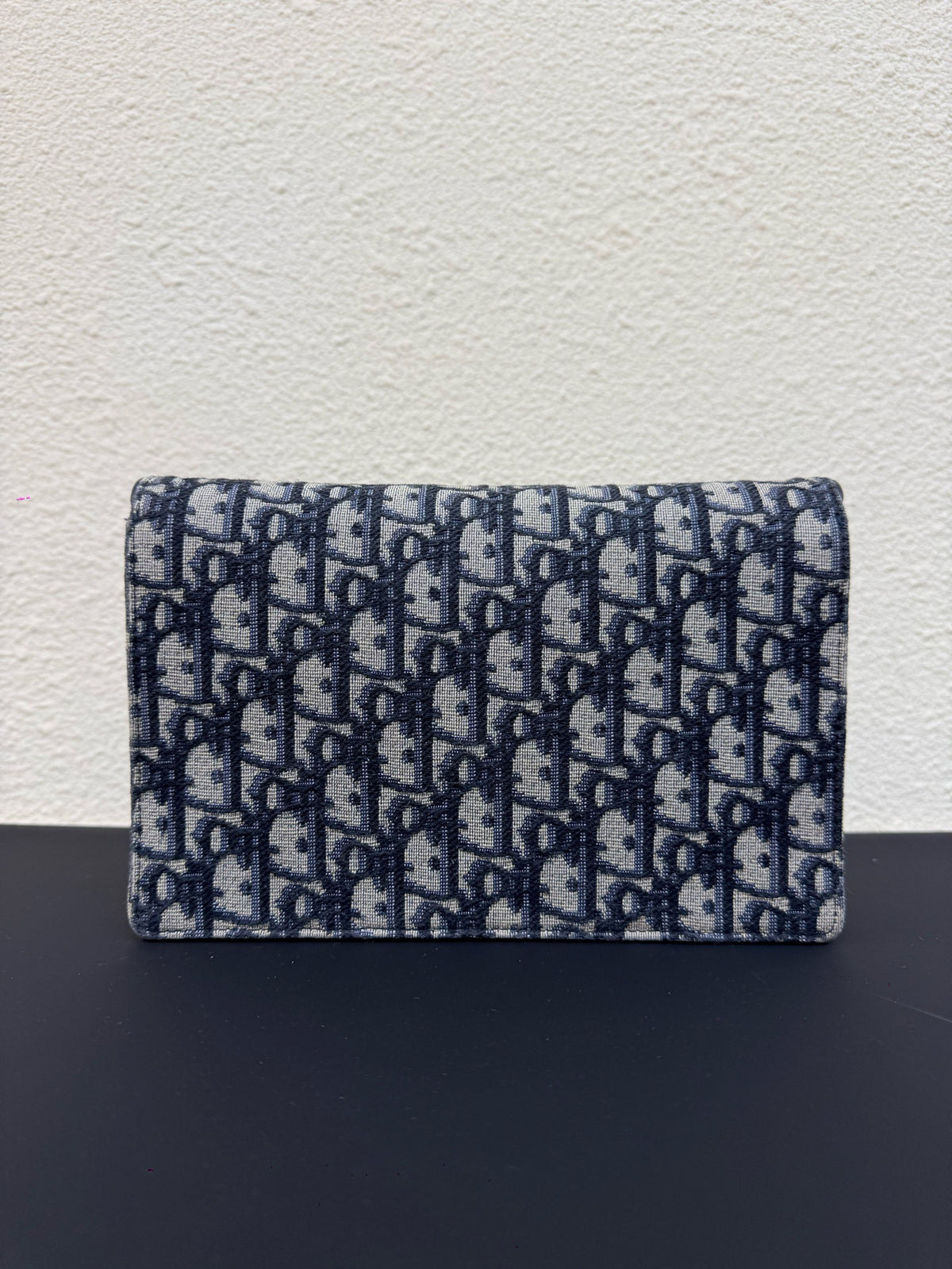 Dior - Saddle Wallet on Chain - Cloth - Blue - (Small)