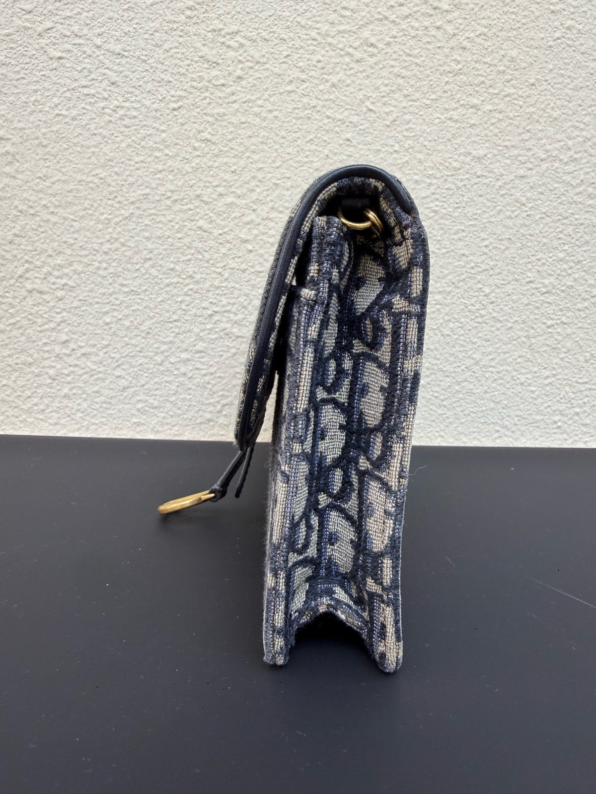 Dior - Saddle Wallet on Chain - Cloth - Blue - (Small)