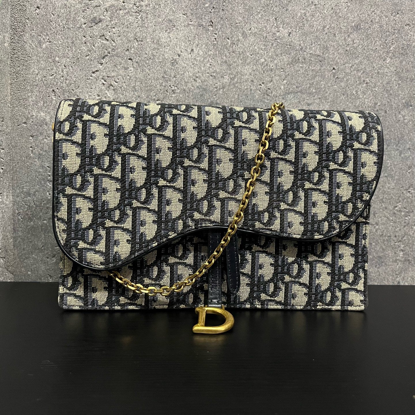 Dior - Saddle WOC Chain Bag - Cloth - Multicolour - (medium)