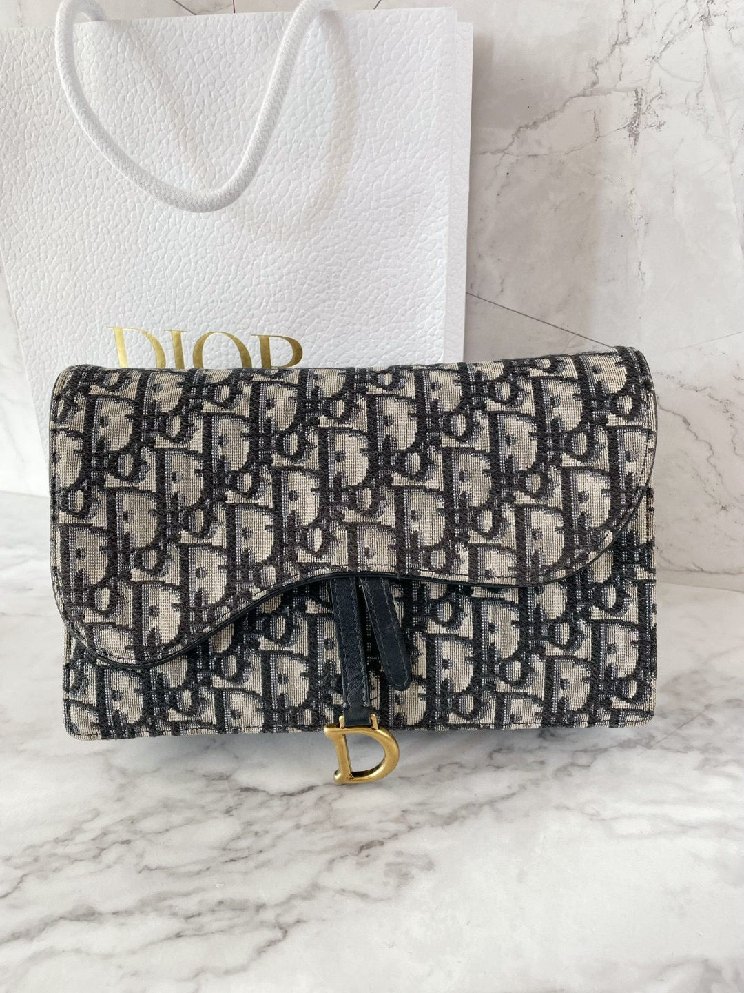 Dior - Saddle WOC - Cloth - Blue - (large)