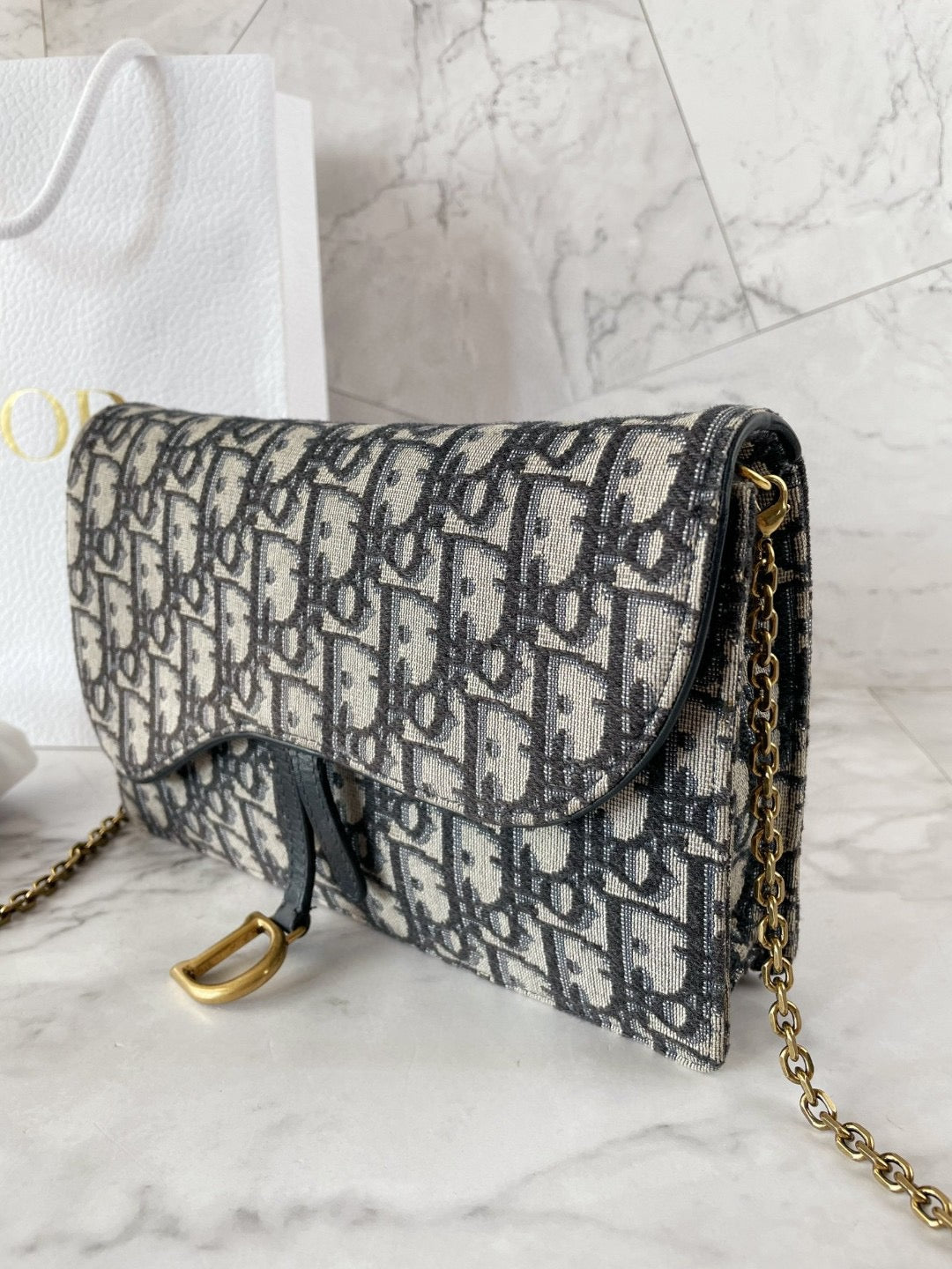Dior - Saddle WOC - Cloth - Blue - (large)