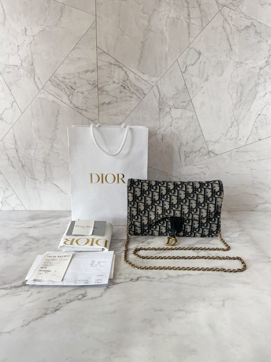 Dior - Saddle WOC - Cloth - Blue - (large)