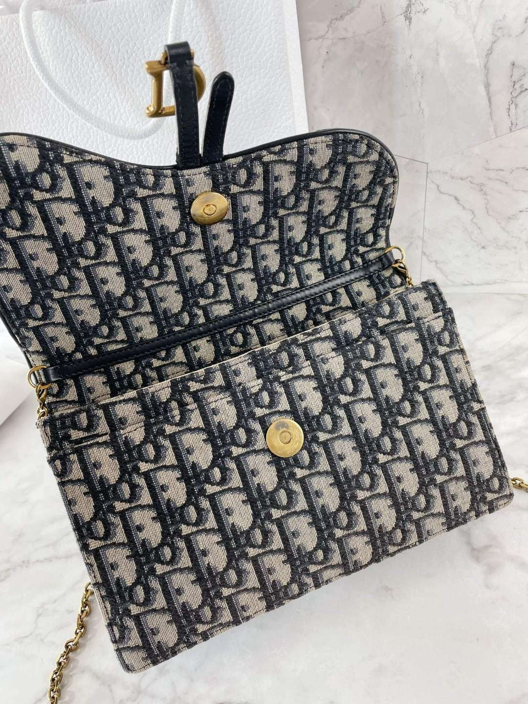 Dior - Saddle WOC - Cloth - Blue - (large)