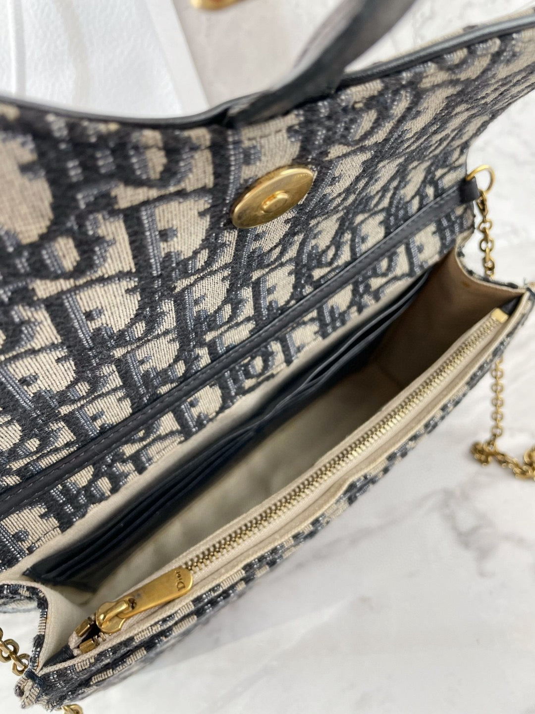 Dior - Saddle WOC - Cloth - Blue - (large)