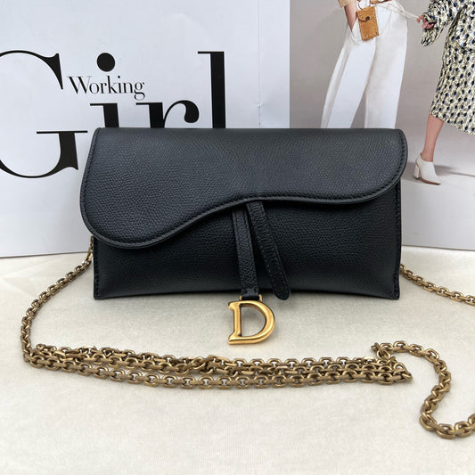 Dior - Saddle WOC - Leather - Black - (mini)