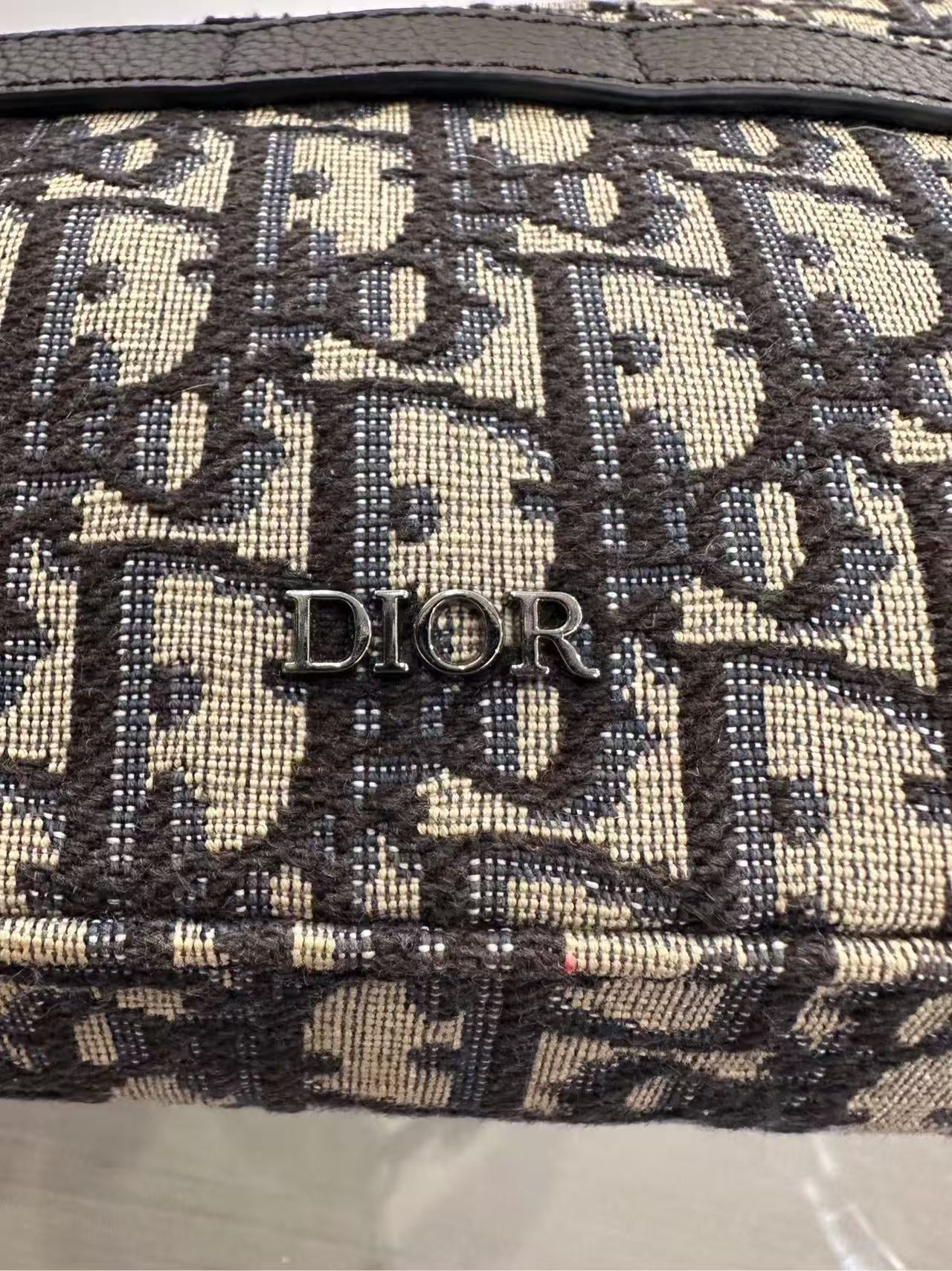 Dior - Safari Oblique Camera Bag - Oblique canvas with leather trim - Black - (Small)