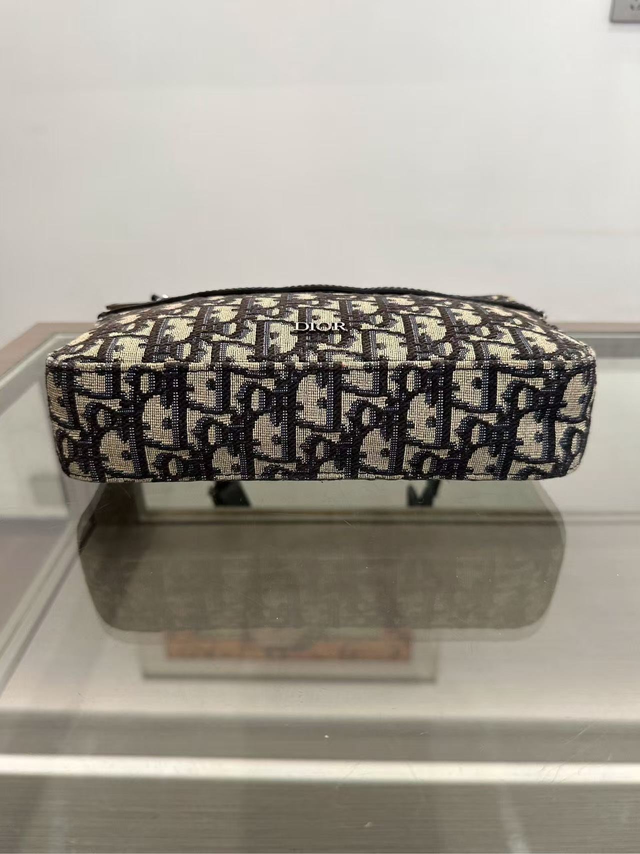 Dior - Safari Oblique Camera Bag - Oblique canvas with leather trim - Black - (Small)