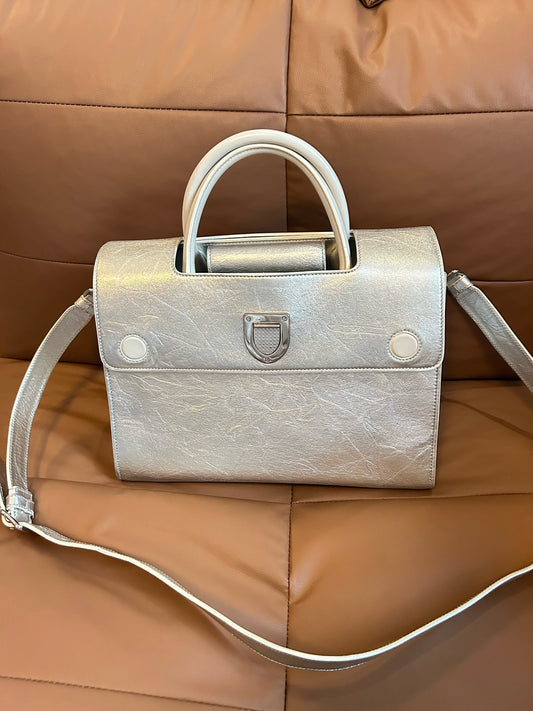Dior - Shield Bag - Leather - Silver - (medium)