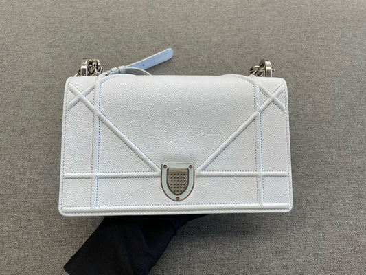 Dior - Shield Chain Bag - Leather - Blue - (mini)