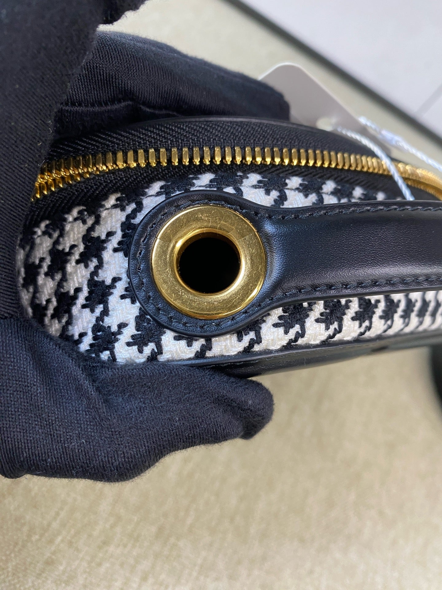 Dior - Signature Oval Camera Bag - Leather and fabric - Black and White - (mini)