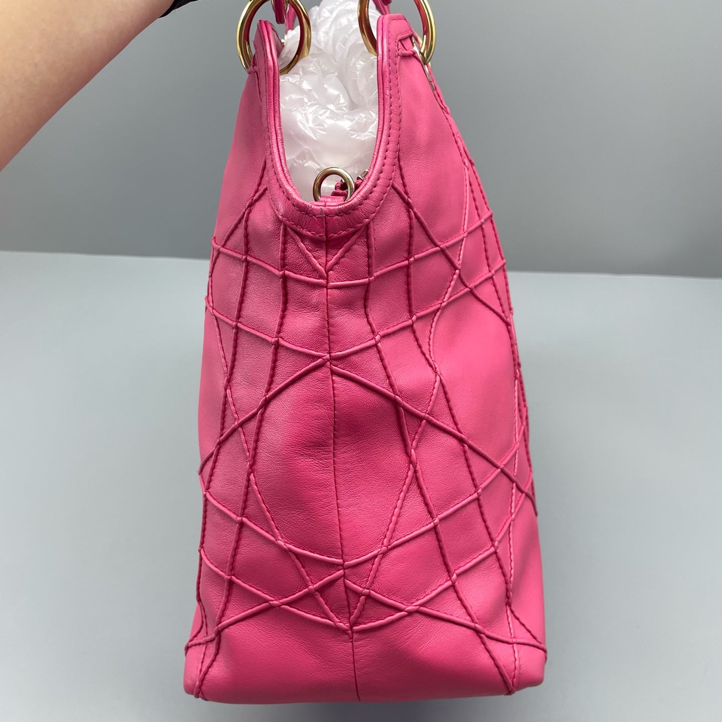 Dior - Soft Quilted Tote - Leather - Pink - (medium)