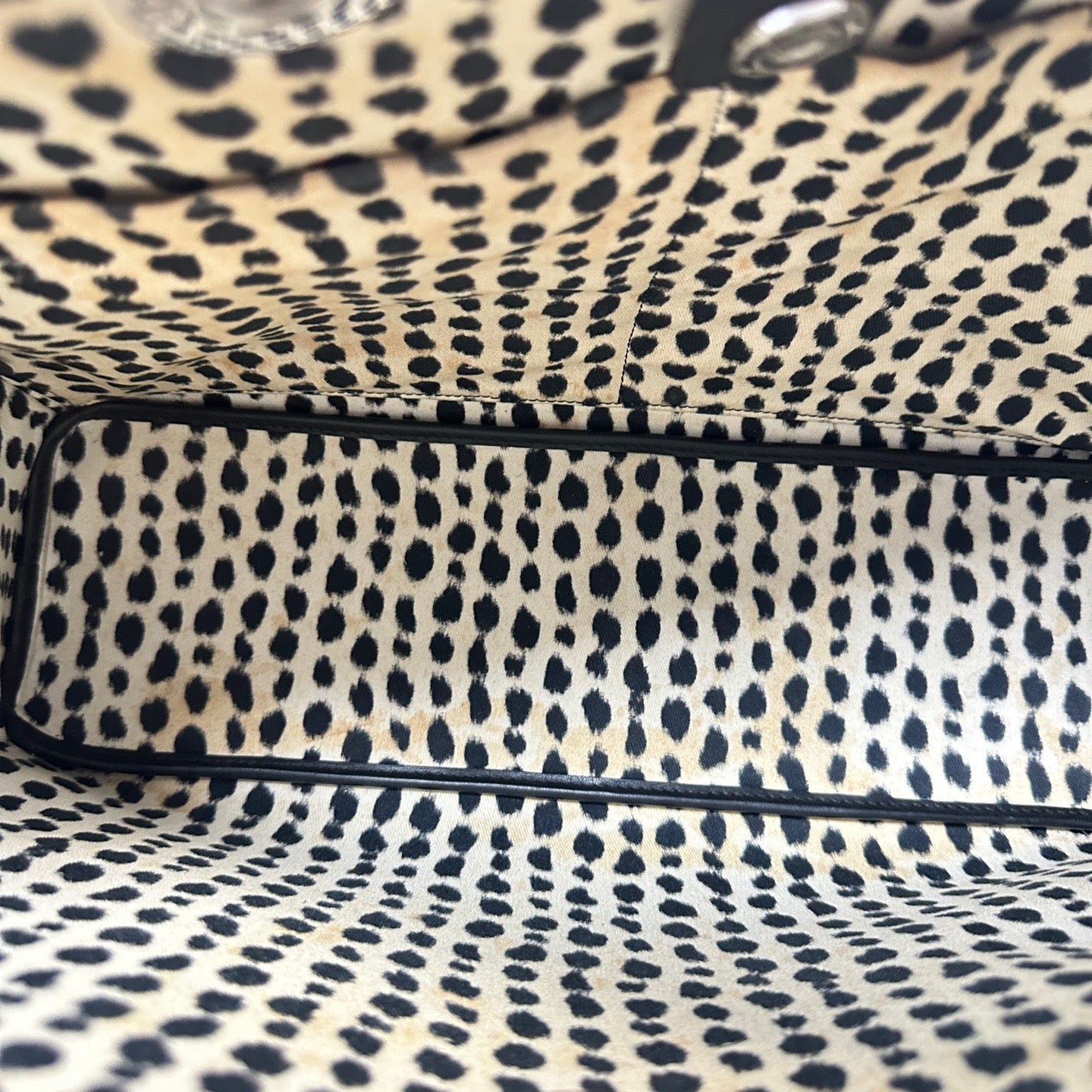 Dior - Tote Bag - Black cowhide leather with snakeskin side panels - Black - (medium)