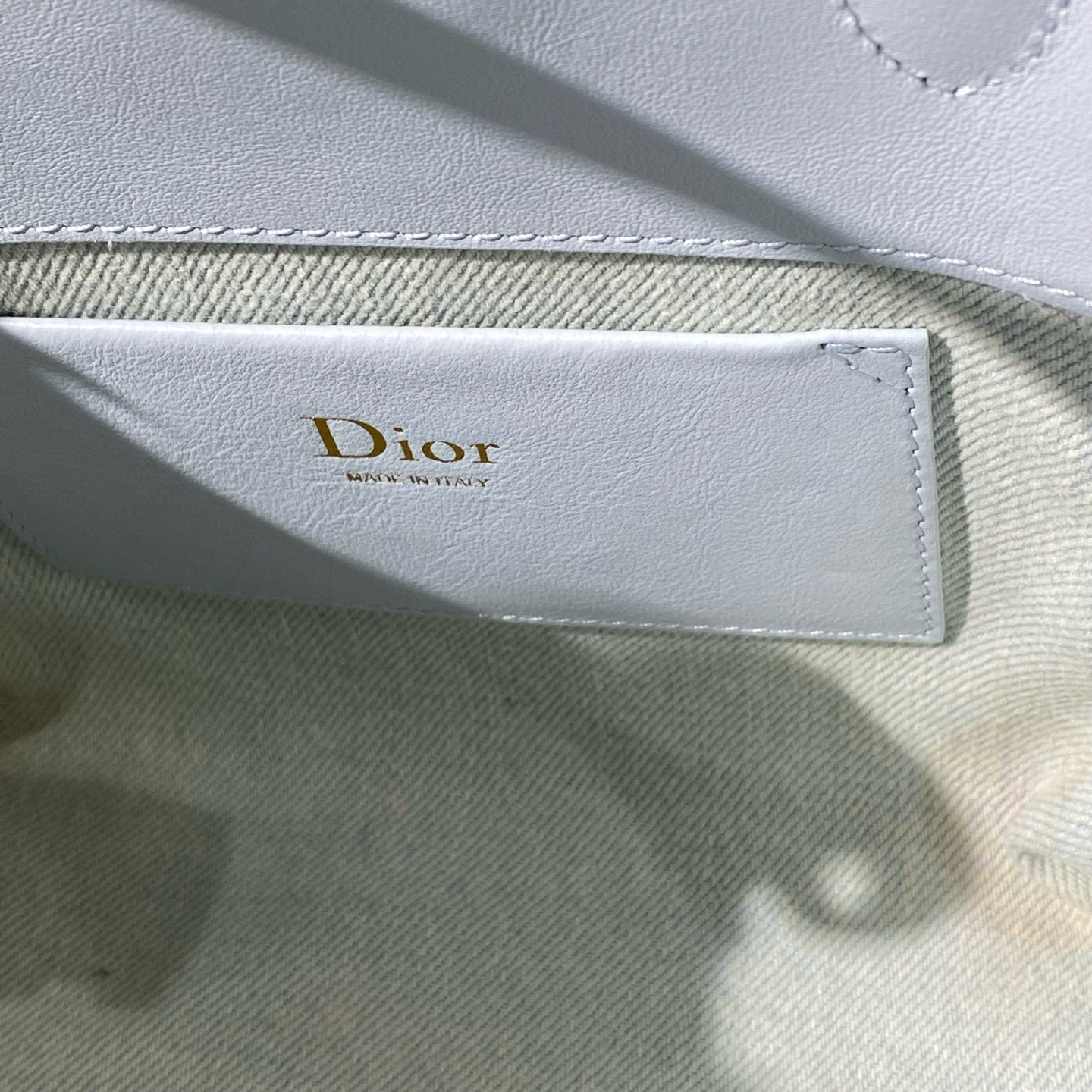Dior - Toujours Small Vertical Handbag - Denim with leather trim - Blue - (Small)