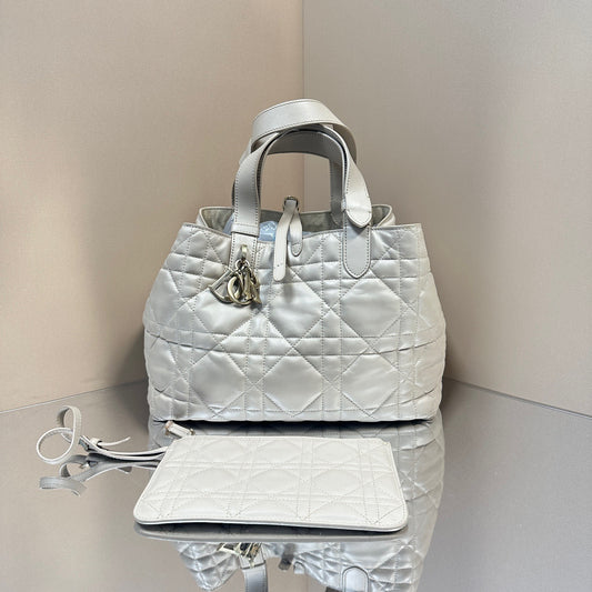 Dior - Toujours Tote Bag - Lambskin leather - Beige - (medium)